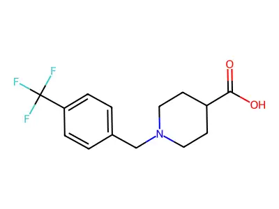 1-[4-(Trifluoromethyl)benzyl]-piperidine-4-carboxylic acid structure