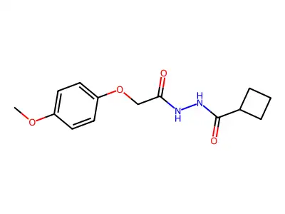 N'-[2-(4-methoxyphenoxy)acetyl]cyclobutanecarbohydrazide structure
