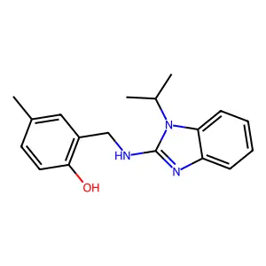 4-Methyl-2-[[(1-propan-2-ylbenzimidazol-2-yl)amino]methyl]phenol structure
