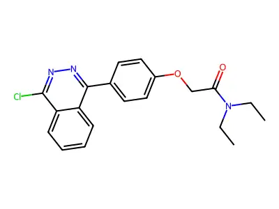 2-[4-(4-chlorophthalazin-1-yl)phenoxy]-N,N-diethylacetamide structure