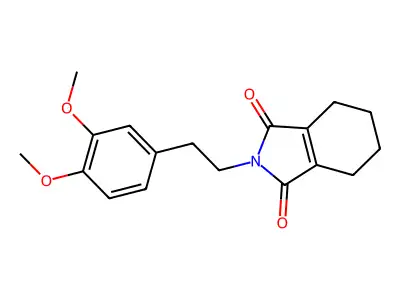2-[2-(3,4-dimethoxyphenyl)ethyl]-4,5,6,7-tetrahydro-1H-isoindole-1,3(2H)-dione structure