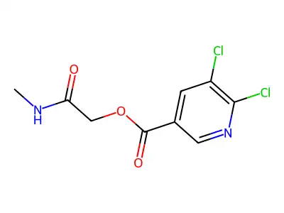 (Methylcarbamoyl)methyl 5,6-dichloropyridine-3-carboxylate structure
