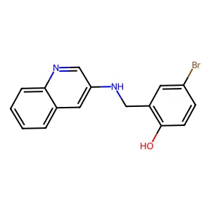 4-Bromo-2-[(quinolin-3-ylamino)methyl]phenol structure