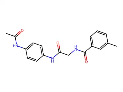 N-[2-(4-acetamidoanilino)-2-oxoethyl]-3-methylbenzamide structure