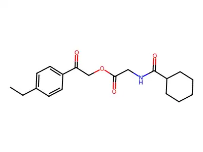 [2-(4-Ethylphenyl)-2-oxoethyl] 2-(cyclohexanecarbonylamino)acetate structure