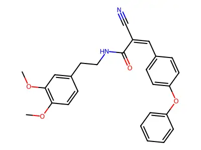 2-cyano-N-[2-(3,4-dimethoxyphenyl)ethyl]-3-(4-phenoxyphenyl)prop-2-enamide structure