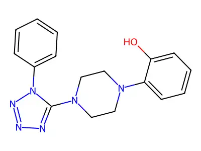 2-[4-(1-Phenyltetrazol-5-yl)piperazin-1-yl]phenol structure