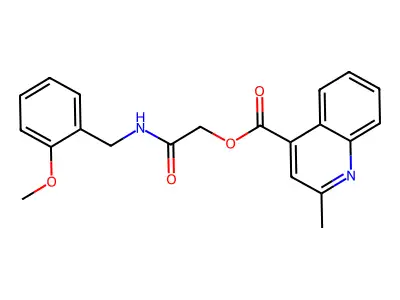 [2-[(2-Methoxyphenyl)methylamino]-2-oxoethyl] 2-methylquinoline-4-carboxylate structure