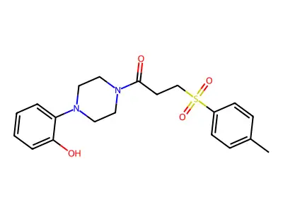 1-[4-(2-Hydroxyphenyl)piperazin-1-yl]-3-(4-methylphenyl)sulfonylpropan-1-one structure