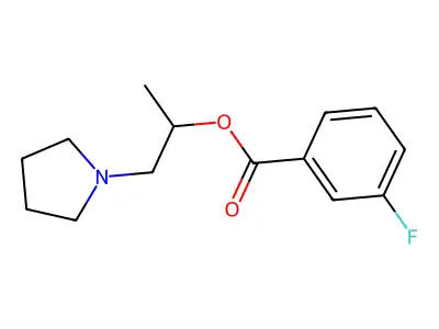 1-Pyrrolidin-1-ylpropan-2-yl 3-fluorobenzoate structure