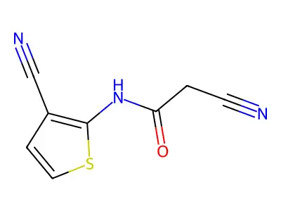 2-cyano-N-(3-cyano-2-thienyl)acetamide structure