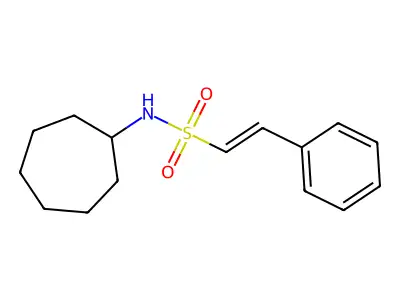 N-cycloheptyl-2-phenylethene-1-sulfonamide structure