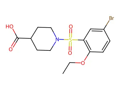 1-(5-Bromo-2-ethoxybenzenesulfonyl)piperidine-4-carboxylic acid structure
