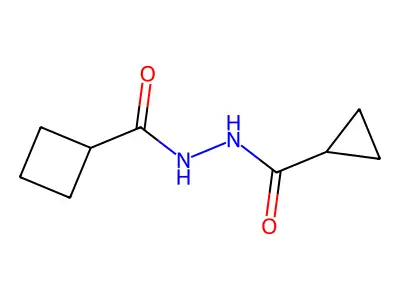 N'-(cyclopropanecarbonyl)cyclobutanecarbohydrazide structure