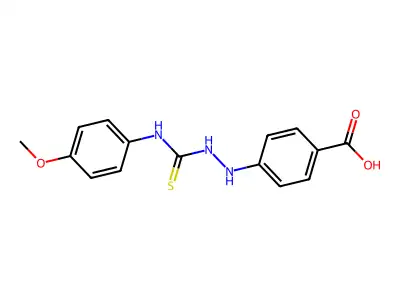 4-[2-[(4-Methoxyphenyl)carbamothioyl]hydrazinyl]benzoic acid structure