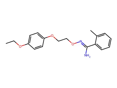 N'-[2-(4-ethoxyphenoxy)ethoxy]-2-methylbenzenecarboximidamide structure