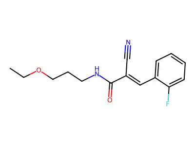 2-cyano-N-(3-ethoxypropyl)-3-(2-fluorophenyl)prop-2-enamide structure