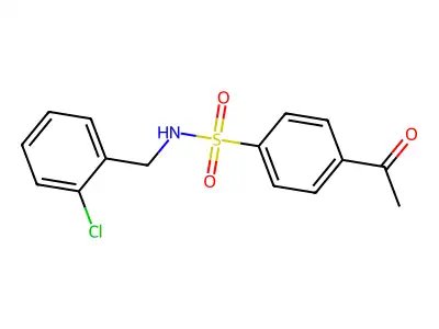 4-acetyl-N-[(2-chlorophenyl)methyl]benzene-1-sulfonamide structure