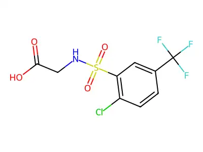 2-[2-Chloro-5-(trifluoromethyl)benzenesulfonamido]acetic acid structure