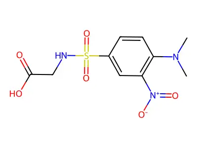 2-[4-(Dimethylamino)-3-nitrobenzenesulfonamido]acetic acid structure