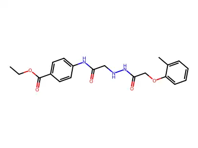 Ethyl 4-[[2-[2-[2-(2-methylphenoxy)acetyl]hydrazinyl]acetyl]amino]benzoate structure
