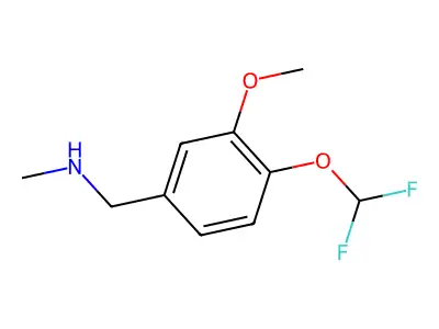 {[4-(Difluoromethoxy)-3-methoxyphenyl]methyl}(methyl)amine structure