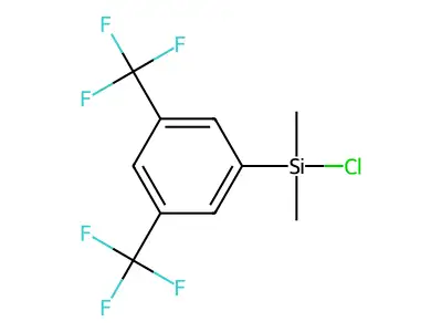 [3,5-Bis(trifluoromethyl)phenyl]chloro(dimethyl)silane structure