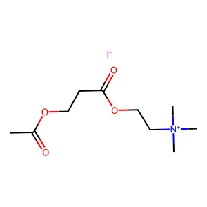 Ethanaminium, 2-(3-(acetyloxy)-1-oxopropoxy)-N,N,N-trimethyl-, iodide structure