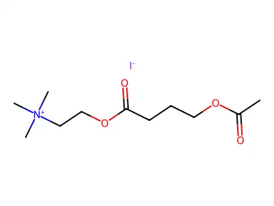 Ethanaminium, 2-(4-(acetyloxy)-1-oxobutoxy)-N,N,N-trimethyl-, iodide structure