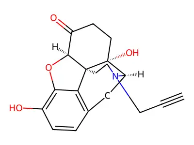 (5alpha)-4,5-Epoxy-3,14-dihydroxy-17-(2-propynyl)morphinan-6-one structure