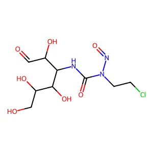 3-(3-(2-Chloroethyl)-3-nitrosourea)-3-deoxyglucopyranose structure