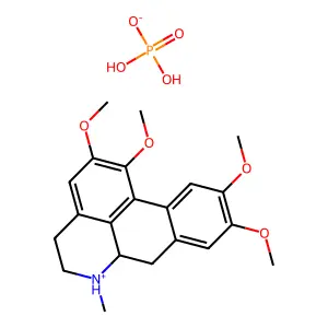 6a-alpha-APORPHINE, 1,2,9,10-TETRAMETHOXY-, PHOSPHATE, dl- structure