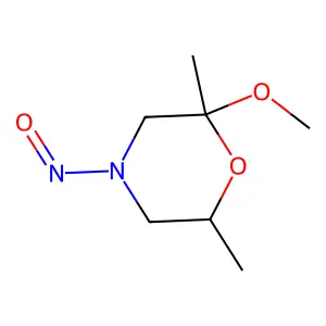 N-nitroso-2-methoxy-2,6-dimethylmorpholine structure