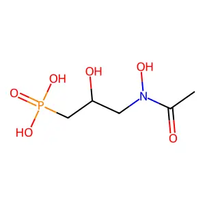 phosphonic acid, (3-(acetylhydroxyamino)-2-hydroxypropyl)-, (R)- structure