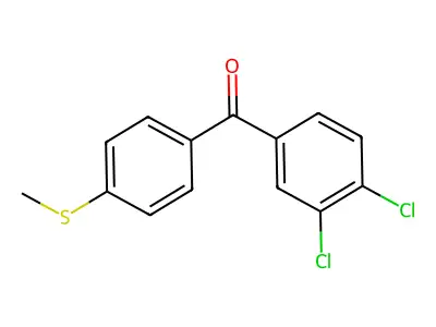 3,4-Dichloro-4'-(methylthio)benzophenone structure