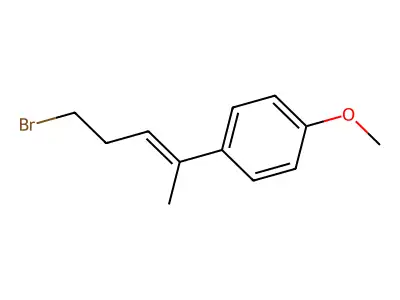 1-(5-Bromopent-2-en-2-yl)-4-methoxybenzene structure