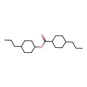 Cyclohexanecarboxylic acid, 4-propyl-, 4-propylcyclohexyl ester structure