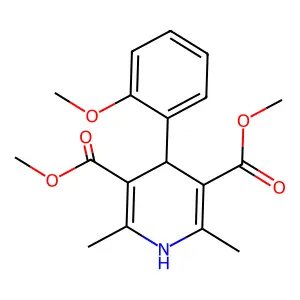 Dimethyl 4-(2-methoxyphenyl)-2,6-dimethyl-1,4-dihydropyridine-3,5-dicarboxylate structure