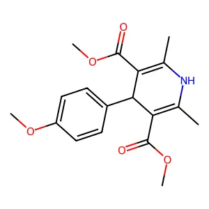Dimethyl 4-(4-methoxyphenyl)-2,6-dimethyl-1,4-dihydropyridine-3,5-dicarboxylate structure