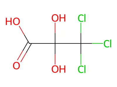 3,3,3-Trichloro-2,2-dihydroxypropanoic acid structure