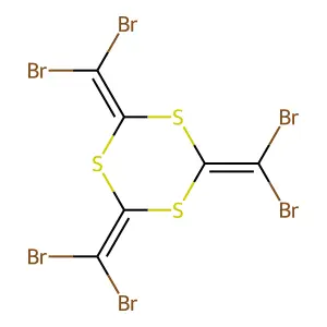 2,4,6-Tris(dibromomethylidene)-1,3,5-trithiane structure
