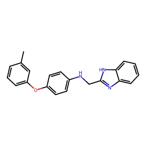 N-(1H-benzimidazol-2-ylmethyl)-4-(3-methylphenoxy)aniline structure