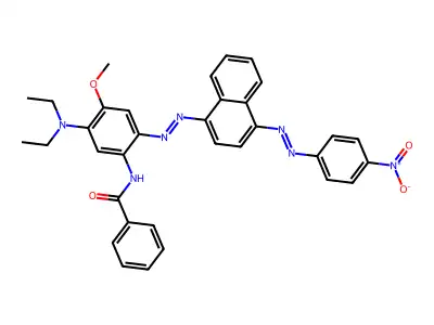 Benzamide, N-[5-(diethylamino)-4-methoxy-2-[[4-[(4-nitrophenyl)azo]-1-naphthalenyl]azo]phenyl]- structure