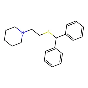 Piperidine, 1-(2-((diphenylmethyl)thio)ethyl)- structure