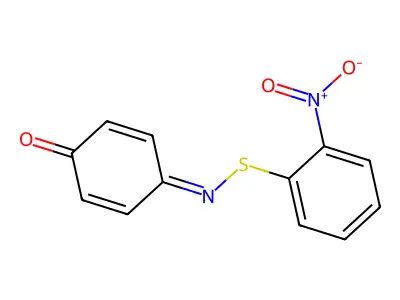 4-(2-Nitrophenyl)sulfanyliminocyclohexa-2,5-dien-1-one structure
