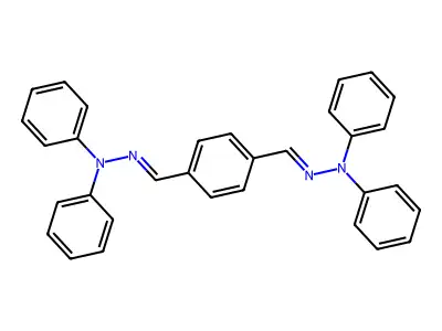 N-[[4-[(diphenylhydrazinylidene)methyl]phenyl]methylideneamino]-N-phenylaniline structure