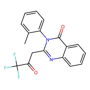 4(3H)-Quinazolinone, 3-(2-methylphenyl)-2-(3,3,3-trifluoro-2-oxopropyl)- structure