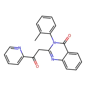 4(3H)-Quinazolinone, 3-(2-methylphenyl)-2-(2-oxo-2-(2-pyridinyl)ethyl)- structure
