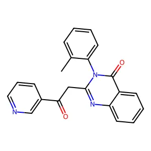 4(3H)-Quinazolinone, 3-(2-methylphenyl)-2-(2-oxo-2-(3-pyridinyl)ethyl)- structure