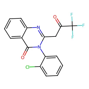 4(3H)-Quinazolinone, 3-(2-chlorophenyl)-2-(3,3,3-trifluoro-2-oxopropyl)- structure